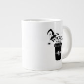 Wicked Without Coffee – Funny Witchy Coffee Lover ジャンボコーヒーマグカップ (正面右)