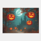 Wickedly Beautiful Halloween Gift Wrap 🌕 ラッピングペーパーシート (正面3)