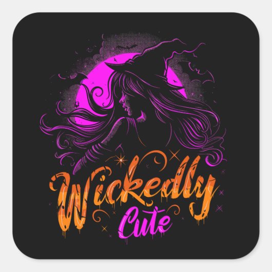 Wickedly Cute | ExDesigner | Halloween スクエアシール (正面)