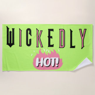 Wickedly Hot (Lime Green) Beach Towel ビーチタオル