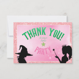 Wickelyおもしろいパーティーグリーンピンクグリンダありがとう 招待状