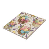 Wicker Basket Easter Eggs with Lavender タイル (側面)