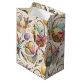 Wicker Basket Easter Eggs with Lavender ミディアムペーパーバッグ (正面アングル)