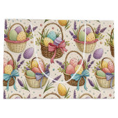 Wicker Basket Easter Eggs with Lavender ラージペーパーバッグ (裏面)
