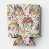 Wicker Basket Easter Eggs with Lavender 缶クーラー (裏面)