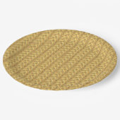 Wicker Basket Weave Seamless ペーパープレート (アングル)