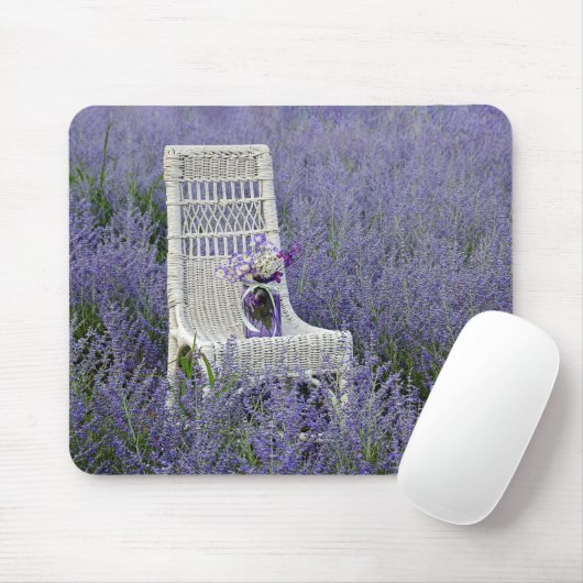 Wicker Chair in Purple Russian Sage マウスパッド (マウス)