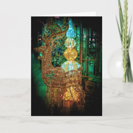 Wicker Reindeer Christmas Card シーズンカード (正面)