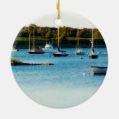 Wickfordロードアイランド港のオーナメント セラミックオーナメント (裏面)