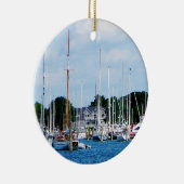 Wickford、RIの村の波止場 セラミックオーナメント (右)