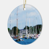 Wickford、RIの村の波止場 セラミックオーナメント (左)