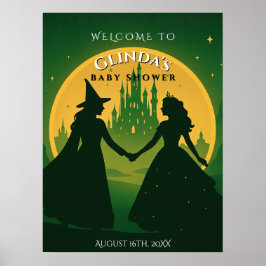Wicky Baby Shower Welcome Poster -Elphaba &Glinda ポスター