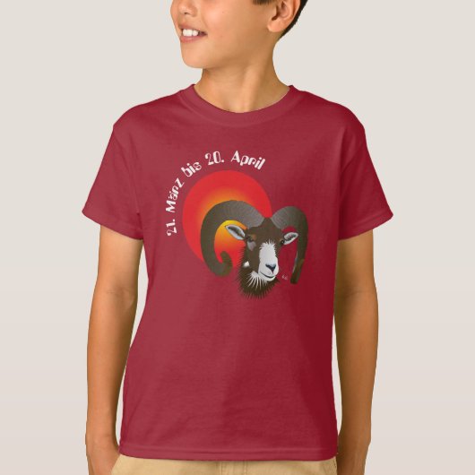 Widder 21. März bis 20. April Tシャツ (正面)