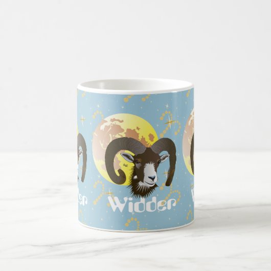 Widder 21. März bis 20. April Tasse コーヒーマグカップ (中央)