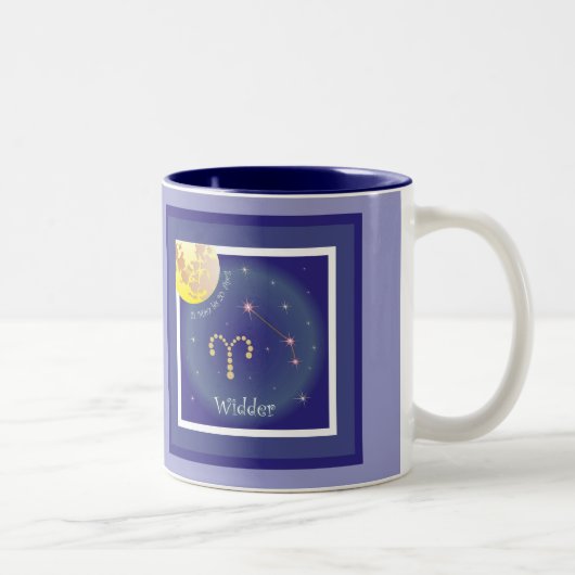 Widder 21. März bis 20. April Tasse ツートーンマグカップ (右)