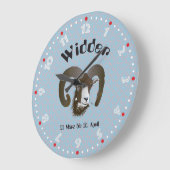 Widder 21. März bis 20. April Uhr ラージ壁時計 (傾斜)