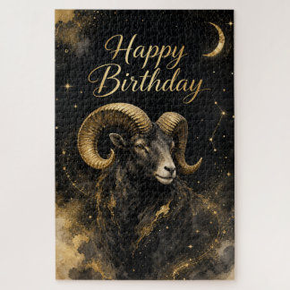 Widder Happy Birthday Sternzeichen Design ジグソーパズル
