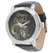 Widder Happy Birthday Sternzeichen Design 腕時計 (アングル)