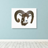 Widder - Sternzeichen Keilleinwand キャンバスプリント (インサイチュ (ウッドフロア))