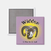 Widder Sternzeichen Magnet マグネット (正面/裏面)