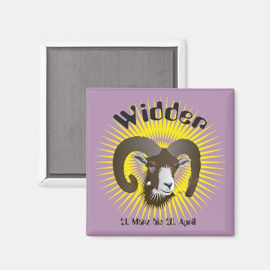 Widder Sternzeichen Magnet マグネット (正面/裏面)