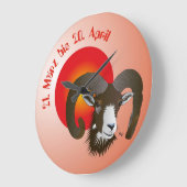 Widder - Sternzeichen Uhr ラージ壁時計 (傾斜)