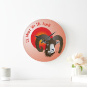 Widder - Sternzeichen Uhr ラージ壁時計 (ホーム)