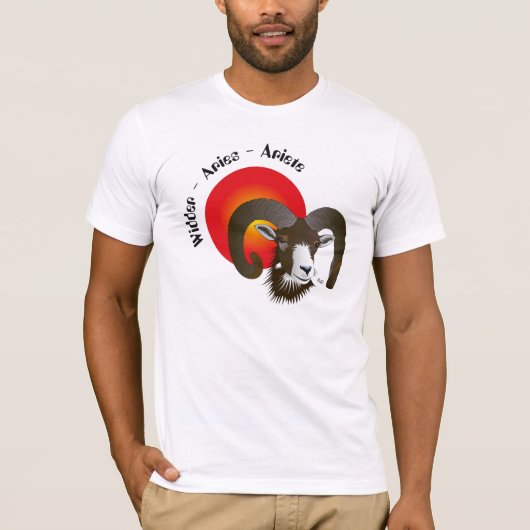 Widder - Tierkreiszeichen T-Shirt Tシャツ (正面)