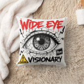 Wide Eye Visionary Raw Streetwear Graphic クッション (ブランケット)