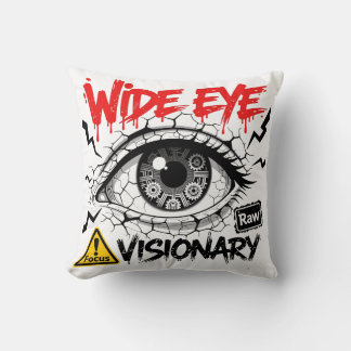 Wide Eye Visionary Raw Streetwear Graphic クッション