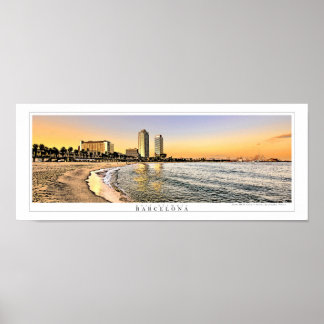 Wide panoramic poster of the Olympic Port Towers ポスター