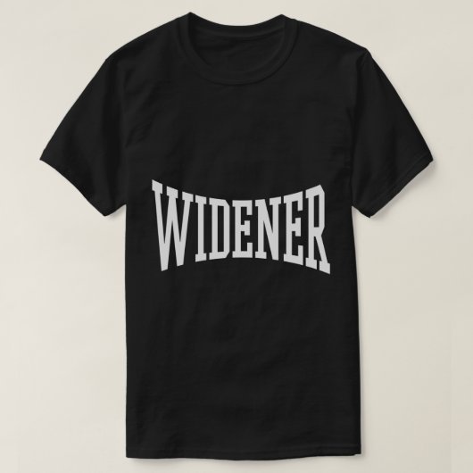 Widener Archロゴヴィンテージ大学卒業生スタイル Tシャツ (デザイン正面)