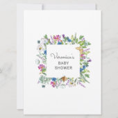 Widlfloralフローラベビーシャワー電話ゲームカード (裏面)