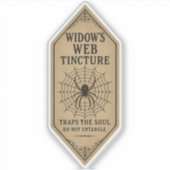 Widow's Web Tincture - Halloween Apothecary Label シール (正面)