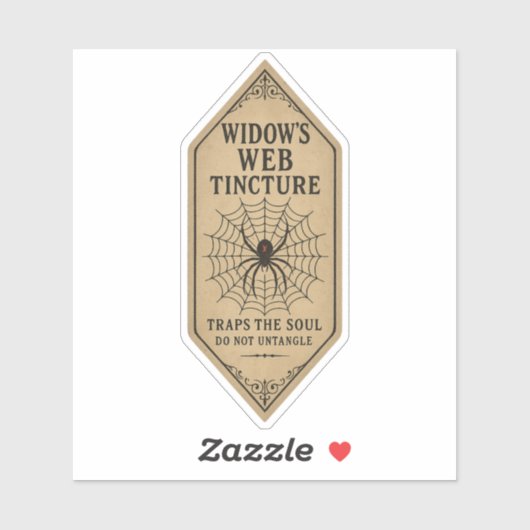 Widow's Web Tincture - Halloween Apothecary Label シール (シート)