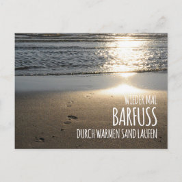 Wieder mal barfuß durch warmen Sand laufen ポストカード