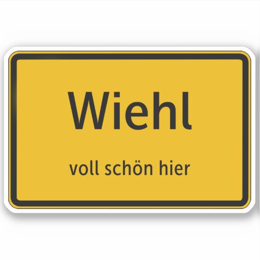 Wiehl Aufkleber Sticker Autoaufkleber シール (正面)