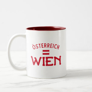 Wien 動揺して Ostereich (ウィーンオーストリア) ツートーンマグカップ