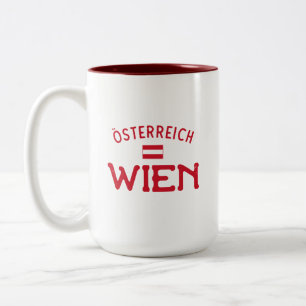 Wien 動揺して Ostereich （ウィーンオーストリア） ツートーンマグカップ