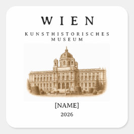 Wien Kunsthistorisches Museum | Name & Jahr スクエアシール