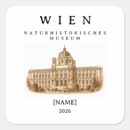 Wien Naturhistorisches Museum | Name & Jahr スクエアシール