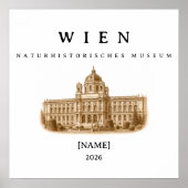 Wien Naturhistorisches Museum | Name & Jahr ポスター (正面)