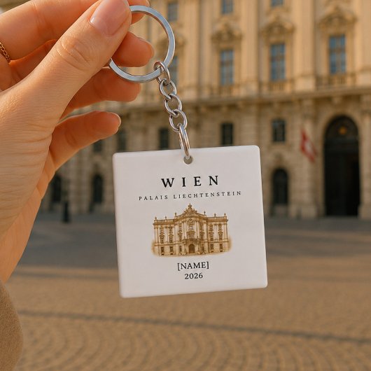 Wien Palais Liechtenstein | Name & Jahr キーホルダー
