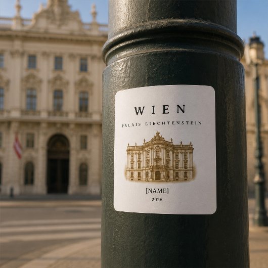 Wien Palais Liechtenstein | Name & Jahr スクエアシール