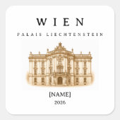 Wien Palais Liechtenstein | Name & Jahr スクエアシール (正面)
