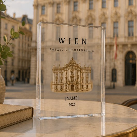 Wien Palais Liechtenstein | Name & Jahr フォトブロック