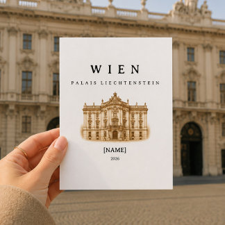 Wien Palais Liechtenstein | Name & Jahr ポストカード