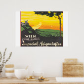 Wien_Vintage Travelポスターアートワーク ポスター (キッチン)