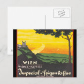 Wien_Vintage Travelポスターアートワーク ポストカード (正面/裏面)