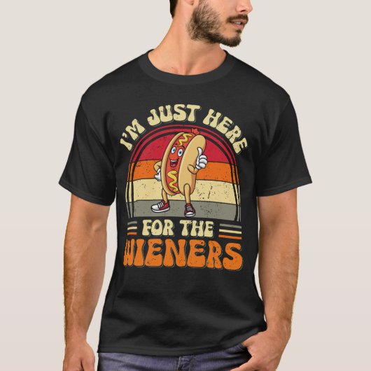 Wienerホットドッグおもしろいグリル食品の恋人の皮肉 Tシャツ (正面)